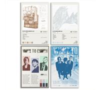 GDFSH Wave Poster To Earth Album Cover Limited Edition Posters (Set of 4) Unframed 8inch X 12inch(20 X 30cm) Room Aesthetic Scannable Song Code Music Posters