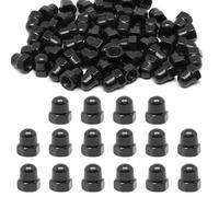 GDFYMI 304 Stainless Steel Acorn Nuts Kit M5 50Pcs Black Hex Acorn Nut Set High Torque Heat-Resistant for Automotive Repair Furniture Decoration Wind Power Marine
