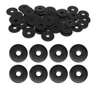 GDFYMI 50 Pcs 1/4" x 1" Black Fender Washers 304 Stainless Steel Flat Large Fender Washer Metal Flat Washers for Screws and Bolts (M6 x 25mm, 1.5mm Thick)
