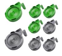 GDFYMI 86mm Sprouting Lids with Handle for Mason Jars, Plastic Canning Jar Lids 8pcs (4 Green + 4 Gray)