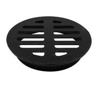 GDFYMI Iron Floor Drain Cover, Interpolation Round Outdoor Yard Pipe Drain Cover for Balcony Anti-Blocking Round Sink, Outdoor Yard Pipe Roof Balcony (Black, 4 inch)