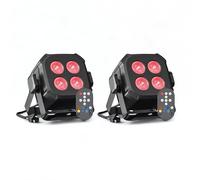GDG 2PCS RGBW LED Stage Lights, 40W LED Par Can Light DMX 4/8CH with Remote Control and Sound Activation, Disco Light Par Spotlight for Stage DJ Bar Party Wedding Haloween Christmas Karaoke, Events