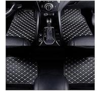 GDGFBYEH Custom Leather Car Floor Mats for Hyundai Tucson Hybrid 2021 2022 2023 2024, Full Coverage, Breathable, Waterproof, Durable, Car Matts, Right-hand Drive Car,C/Black-White