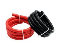 GDHKDDFL Black and Red Car Battery Ignition Wire Clamp Wire Lithium Battery Ultra Soft And Heat-resistant Soft Silicone Cable(6 AWG,1m)