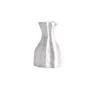 GDHKDDFL Ceramic vases, Vase Irregular White Vintage Rough Ceramic Pure Flower Arrangement Desktop