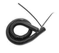 GDHKDDFL Coiled telephone cables, Black Spiral Power Cord Wire 6 Core 8 9 0.2mm .3mm .5mm Spring Extend Tensile Cable