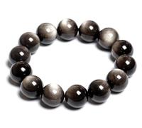 GDHKDDFL Crystal bracelets, Handmade Round Beads Bracelet,Crystals Spiritual Jewelry Stretch for Women Men,14mm(14mm)
