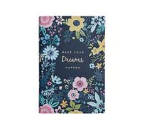 GDHKDDFL Luxury foil-stamped diary, Printed Flowers Fresh Notepad Student Simple Handbook Work Recording Plan Creative Diary(B)