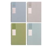 GDHKDDFL Luxury foil-stamped diary, Star Spiral 4 Subject, College Ruled Paper 60 Sheets Hardcover Tabs Diary Learning Student Gifts(H)