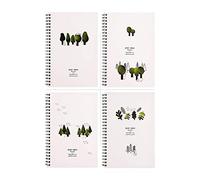 GDHKDDFL Luxury foil-stamped diary, Star Spiral 4 Subject, College Ruled Paper 60 Sheets Hardcover Tabs Diary Learning Student Gifts(A)