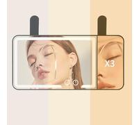 GDHKDDFL Practical accessories for the front passenger seat Car Visor Vanity Mirror with LED Lights, 3 Light Modes & Dimmable Touch Screen, Fits Most Vehicles, 3X Detail