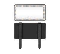 GDHKDDFL Practical accessories for the front passenger seat Dimmable Touch Screen Makeup Mirror with 3 Light Modes & 60 LEDs Universal for Most Cars(Black)