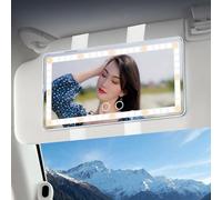 GDHKDDFL Practical accessories for the front passenger seat Makeup Mirror with Dimmable Touch Screen with 3 Light Modes & 60LEDs, Universal for Most Cars