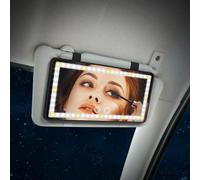 GDHKDDFL Practical accessories for the front passenger seat With 3 Light Modes & 60 LEDs, Makeup Mirror With Dimmable Touch Screen For All Car(Black)