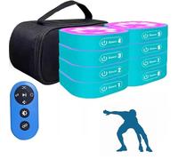 GDHKDDFL Reaction training lights for indoor use, Flash Reflex and Reaction Training LED Light, Multi-Mode Remote Control, Physical, Hand-Eye Coordination(8lights)