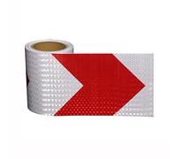 GDHKDDFL Reflective Tape Adhesive Hazard Warning Tape High Intensity Reflector Tape Marking Tape for Outdoor Steps(Red White)