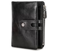 GDHKDDFL Retro-Style Wallets, Wallets for Men Can Put Airtag Avoid Losing Your Wallet, With1 TF Card Slot,1 SD,Gift Box(Black)