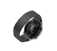 GDHKDDFL Smartwatch straps, No Gaps Curved End Strap for Watch GT4 46mm - 22mm Stainless Steel Band with Quick Release Mechanism(Black)