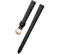 GDHKDDFL Unisex watch straps, Leather Watch Bracelet 6mm - 18mm Small Size Replacement Wristband Women's Accessories(Black Rose Gold,14mm)