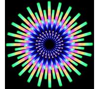 GDHZWTMY 204 Pcs LED Foam Glow Sticks Bulk,Glow in The Dark Party Supplies,Foam Light Up Sticks 3 Modes of Color Flashing for Carnival,Christmas,Concert,Halloween,New Year,Birthday,Wedding,Raves