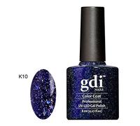 Gdi Nails - K10 Jewel Of The Ocean - Deep Navy Blue Shade With Hint Of Purple - Uv Led Soak Off Gel Nail Polish Varnish - Diamond Shimmer Glitter Range - 8Ml - ***Require Uv/Led Lamp To Cure Dry Gel Polish***