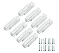 GDICONIC Sash Jammer Strong Zinc Cast Alloy Extra Security Restrictor Lock Sash Blocker Window Jammer with Anti-wear Pad for UPVC/PVC Doors Windows Home Security (8, White)