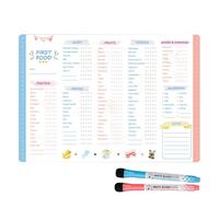 Gdiojnfg Baby Weaning Food Chart, Weaning Chart for Babies 6 Months, Baby Weaning Chart, Magnetic Daily Food Chart, Repeatable Baby First Foods Tracker Fridge Magnet, Food Meal Planner Checklist