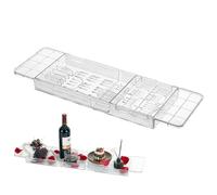 Gdiojnfg Bath Trays For Across The Bath, Bath Shelf Over Bath, Bath Bridge, Clear Bath Table Bathtub Tray, Tub Caddy, Adjustable Bath Tray, Bathtub Accessories For Valentines Day Home Spa Relaxing