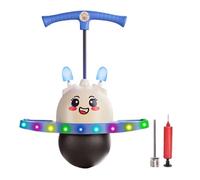 Gdiojnfg Bounce Balls with Handles for Kids | Adjustable Jumping Ball with Handle,Light-up Bouncy Equipment with Bunny Ears for Toddler Girls Sports Activities Outdoor Games Indoor