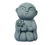 Gdiojnfg Buddha Garden Statue,Stone Monk Statues for Garden - Zen Sculpture Spiritual Buddhist Ornament for Home Meditation Yoga Room Bedroom Bathroom Studio Patio Aquarium