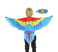 Gdiojnfg Child Parrot Wings Costume Bird Wings Cape Costume Polyester 112x60cm Transform Into A Flexible, Beautiful, And Elegant Parrot Suitable For Bird-themed Parties, Everyday Dress-up, Cosplay