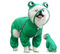 Gdiojnfg Cute Dog Raincoat,Puppy Rain Coat with Hood | Small Dogs Poncho with Reflective Strap Waterproof Dog Rain Jacket for Medium Dogs