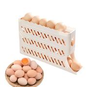 Gdiojnfg Egg Storage Fridge, Egg Fridge Storage, Egg Dispenser, Egg Organizer For Refrigerator Side Door, 4 Layer Egg Holder, Automatic Roll-Off Egg Storage Container For Refrigerator Countertop