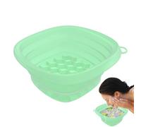 Gdiojnfg Face Ice Bath Bowl, Facial Cold Plunge Bowl, Silicone with Build in Cube Tray Facial Roller Cold Washing Basin Foldable for Skin Care Spa Home