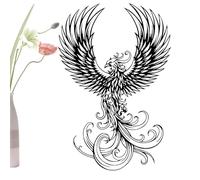 Gdiojnfg Gothic Wall Decor | Gothic Living Room Decoration Black Wall Art Decor - Decorative Lion Phoenix Angel Skeleton Iron Art Wall Decor, Gothic Silhouette Wall Art for Halloween