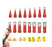 Gdiojnfg Integrated Rubber Nozzle Tool Kit, Caulking Tool, Stainless Steel Caulk Smoothing Tool, Caulking Nozzle Finisher Tips, Reusable Applicators, Caulk Tools with Connection Bases Replacement