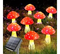Gdiojnfg Mushroom Solar Lights Outdoor Garden, 6 Red Led Mushroom Stake Lamp for Outdoor Garden, Waterproof Outdoor Lights, Solar Mushroom Lights Outdoor Garden, Landscape Lighting Mushroom Decor