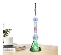 Gdiojnfg Oriental Pearl Tower | Lighted Tower Decor Table Desk Night Light Art Statue,Creative Tower Desk Light Decorations For Windowsill Desk Bedside