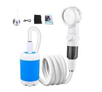 Gdiojnfg Portable Camping Shower Pump, Rechargeable Electric Shower Pump, Electric Sprayer Head for Car Washing Tent Bathroom Garden Beach Rv Pet Bath Hiking