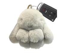 Gdiojnfg Soft Rabbit F-ur Flu-ffy Keychain, Soft Flu-ffy Rabbit Keychain, Rabbit Ball Doll Pendant Charm, Cartoon Bunny Keychain Pendant, Cute Plush Key Rings, Soft Doll Pendant For Backpacks