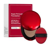 Gdiojnfg Super Fit Cushion Foundation, Soft Beige Foundation, Red Cushion Foundation, Air Cushion Cream, Natural Light BB Cream Moisturizing Foundation, Multifunctional Long Lasting Makeup Supplies