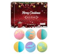 Gdiojnfg Surprise Bath Bombs for Kids, Natural Bath Bombs, Mild Christmas Shower Bombs, 6X Natural Bubble Bath Balls for Relaxation Moisturizing, Suitable for Women, Kids and Mens Bath Bombs