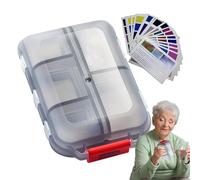 Gdiojnfg Travel Pill Organizer | Portable Travel Pill Container Medicine Organizer | Lightweight Case Medicine Storage Box for Pills Small Items