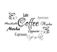 Gdirect Large Coffee Wall Art Kitchen Stickers Decal | Lovely Coffee Word Cloud Kitchen Decals Kitchen Stickers Kitchen Wall Art Kitchen Wall Stickers Coffee Art Coffee Stickers Kitchen Wall Stickers