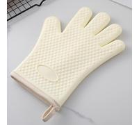 GDJIAYIYI 1 Pair Heat-Resistant Oven Mitts, Kitchen gloves,thickened silicone Oven gloves, Waterproof, for Oven Microwave BBQ Kitchen (Milky white)