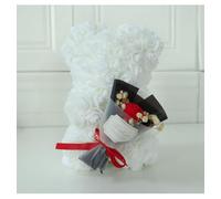 GDJIAYIYI Rose Teddy Bear With Gift Box,Rose Flower Bear For Her,Artificial Rose Bear Flower Bear, Rose Bear Flower,Birthday Gift for Women,Ladies,Girlfriends,Girls, Moms, Grandmothers (White)