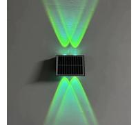 GDJIAYIYI Solar Wall Light Outdoor, Solar Fence Lights, Up & Down Outdoor Solar Light,Waterproof, Energy Class Suitable for Backyards, Patios, Walls, Fences(RGB,4 LED Lights(1 Pack))