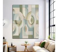 GDJSMIN Canvas Paintings Circular And Rectangular Patterns Geometric Elements Posters And Prints Wall Art Pictures Living Room Wall Decor 50×70 Cm Frameless