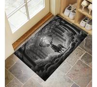 GDJSMIN Door Mats Washable,45 X 75 cm Indoor Non-Slip Dirt Trapper Floor Mat, Majestic Stag Element Inside Front Door Mats,Low Profile Mat For Kitchen,Garden,Hall Entryway