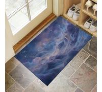 GDJSMIN Dreamy Style Door Mats Indoor Washable,Soft Thin Short Pile Sea Of Clouds In The Universe Doormat Inside For Entryway Kitchen Entrance Floor Mat,Light Purple,45 X 75 cm